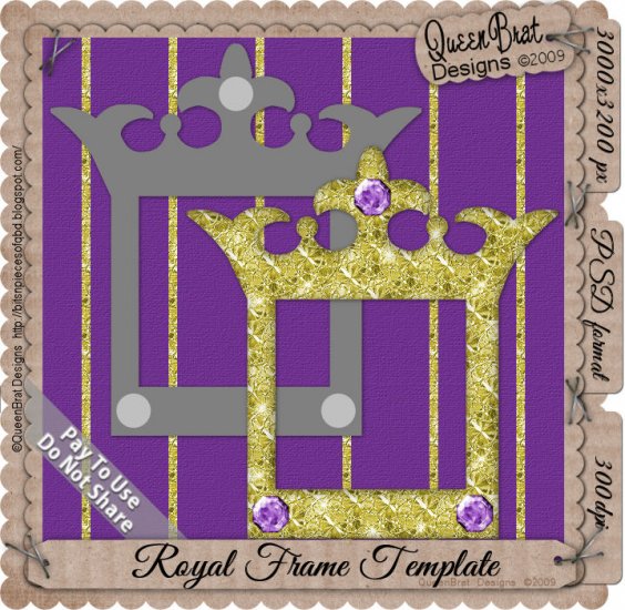 Royal Crown Frame Template