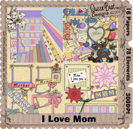 I Love Mom Scrapper