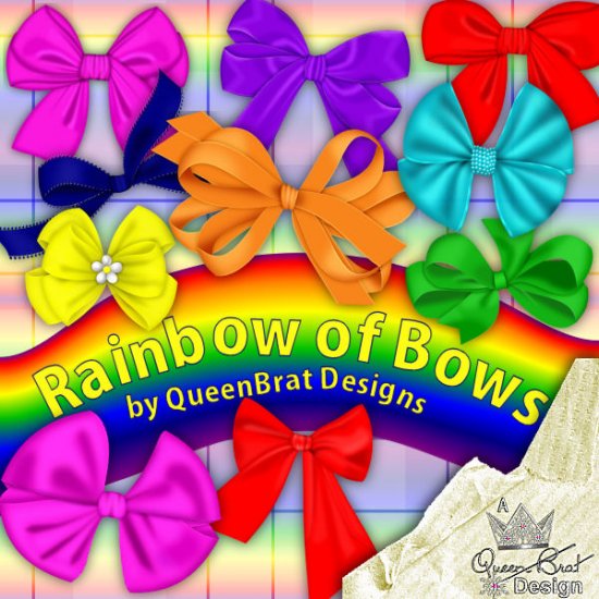 Rainbow of Bows Scrapper Size