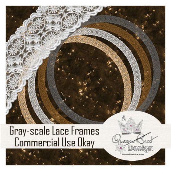 Gray-scale Lace Frames