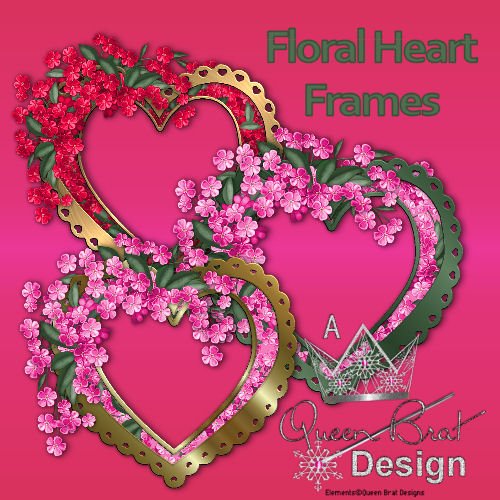 Floral Heart Frames