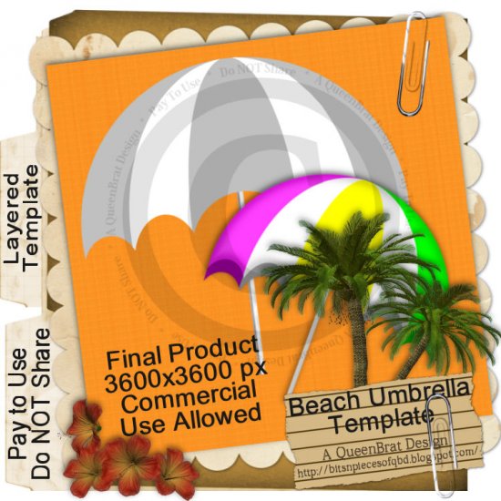 Beach Umbrella Template