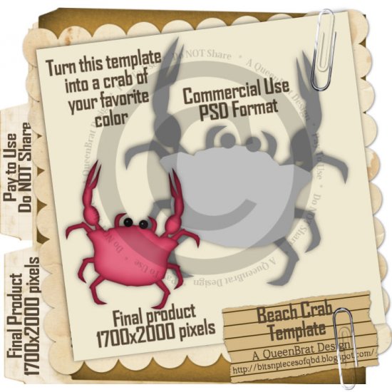 Beach Crab Template