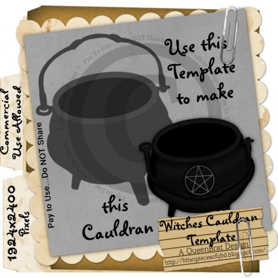 Witches Cauldran Template