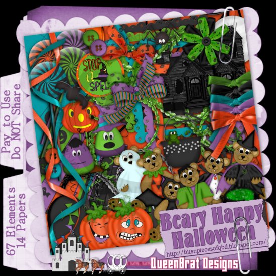 Beary Happy Halloween Scrapper