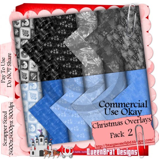 Christmas Overlays 2009 Scrappers Pack 2