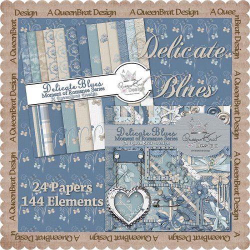 Delicate Blues Scrappers Kit