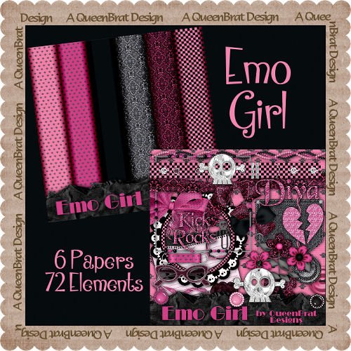 Emo Girl Scrappers Kit
