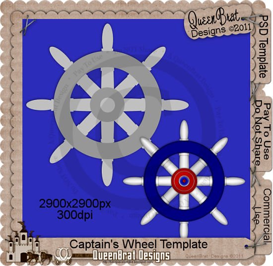 Captain's Wheel Template