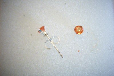 Genuine Padparadscha Sapphire Earrings