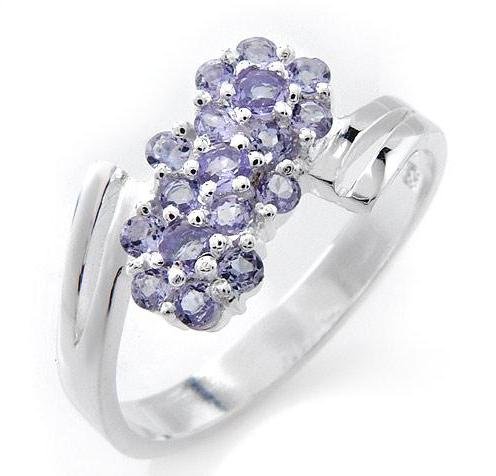Tanzanite Sterling Silver Ring Sz 8
