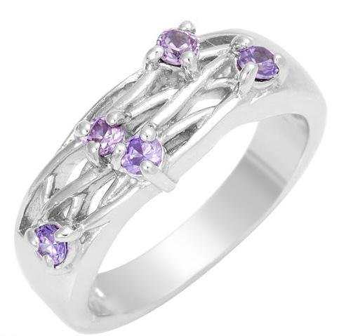 Gorgeous Tanzanite Cz Band Ring