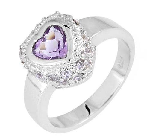 Heart Amethyst Ring