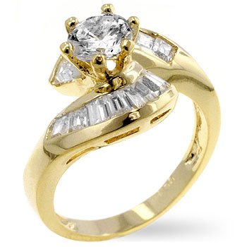 14kt GP 1.75 CTW ENGAGEMENT RING