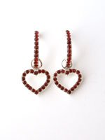 Gorgeous Austrian Crystal Heart Dangle Earrings