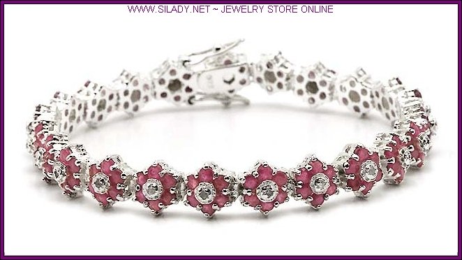 Ruby & Diamond Star Bracelet FREE SHIPPING