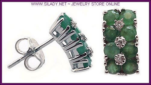 Emerald Stud Earrings FREE SHIPPING!