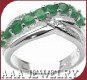 Emerald Scroll Ring FREE SHIPPING