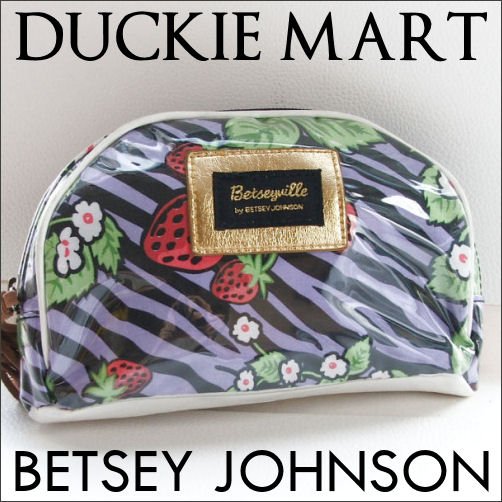 Betsey Johnson Strawberry Fields Cosmetic Bag - Factory Outlet Specials