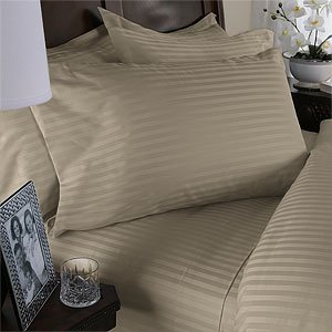 NILE VALLEY 100%EGYPTIAN COTTON 1000TC BED SHEETS-QUEEN STRIPED