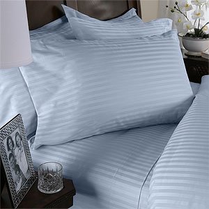 NILE VALLEY 100%EGYPTIAN COTTON 1000 TC BED SHEETS-KING STRIPED