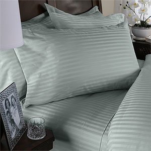 NILE VALLEY 100%EGYPTIAN COTTON 1000 TC BED SHEETS-FULL STRIPED