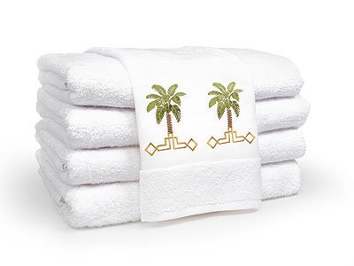 100%Egyptian cotton Towel set with Palm embroidery