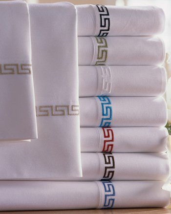 Nile Valley 1000tc 100% Egyptian Cotton with Greek Key Embroidery -QUEEN