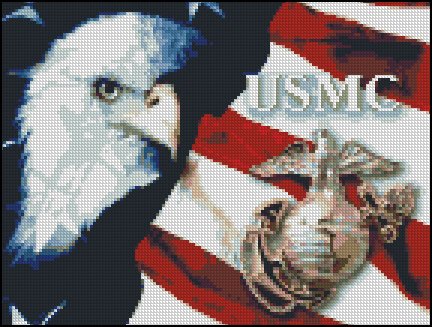 UNITED STATES MARINE CORPS cross stitch pattern