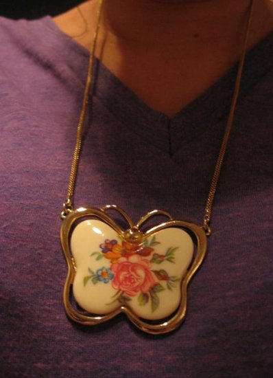 Vintage Butterfly Necklace