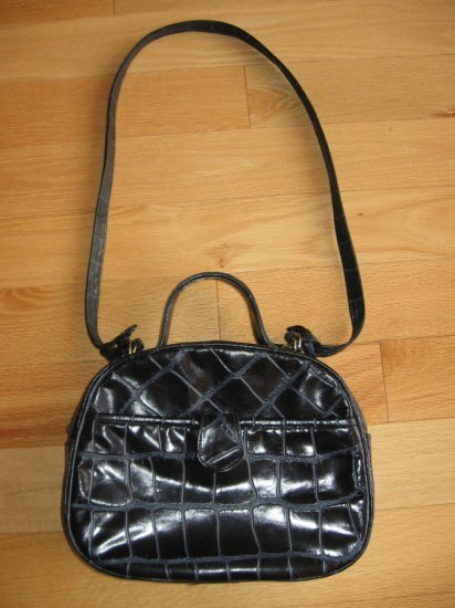 Vintage Blueberry Leather Purse by REEM