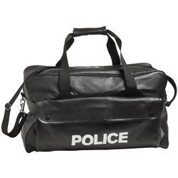 Embassy Black Hand-Sewn Pebble Grain Genuine Leather Duffle Bag Item: LUPOLICE