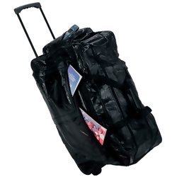 Embassy Italian Stone Design Genuine Leather Rolling Duffle Bag Item: LULDBW2