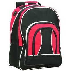 Maxam Red, Black and White Multi-Use Backpack Item: LUBPRBW2