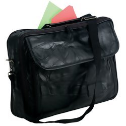 Maxam Brand Hand-Sewn Pebble Grain Genuine Leather Briefcase Item: BCPLB