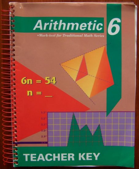 Abeka A Beka Arithmetic 6 Worktext Teacher Edition