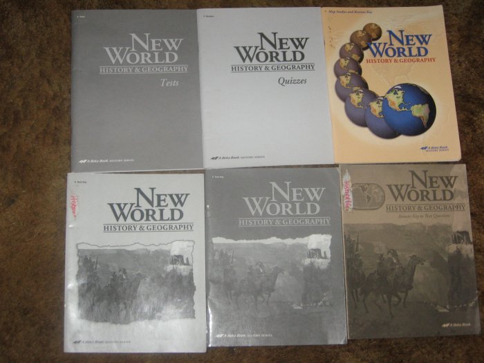 Abeka A Beka New World History and Geography Lot Teacher 6 Books