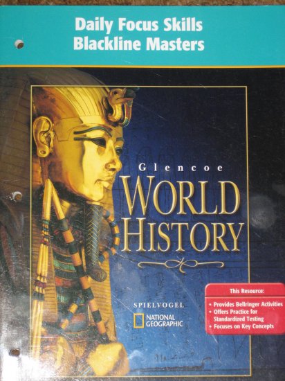 GLENCOE World History Daily Focus Skills Blackline Masters BOOK