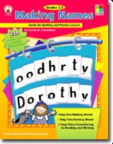 Making Names Hands-On Spelling Phonics Lessons Book
