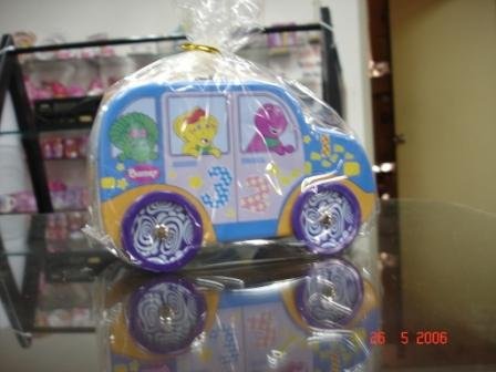Barney bus shape coin box & money bank