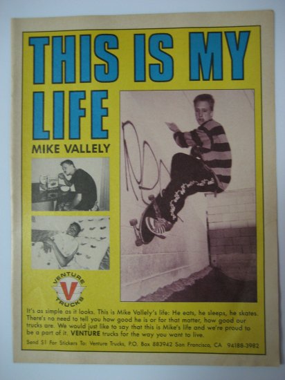 Original Mike Valley Advertisement Rare Vintage