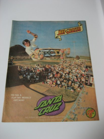 Original Santa Cruz SkateBoard Advertisement Rare Vintage Jeff Grosso