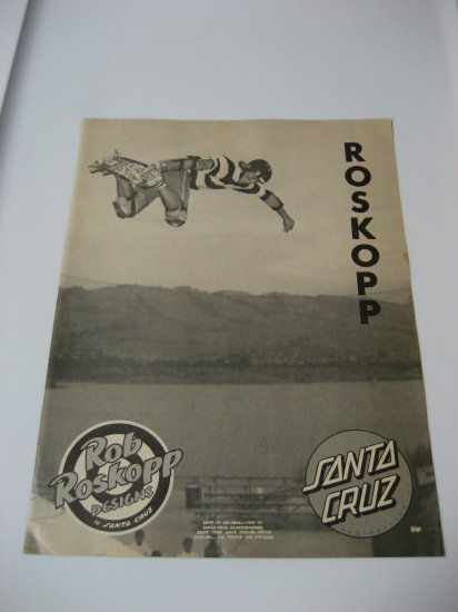 Original Santa Cruz SkateBoard Advertisement Rare Vintage Rob Roskopp