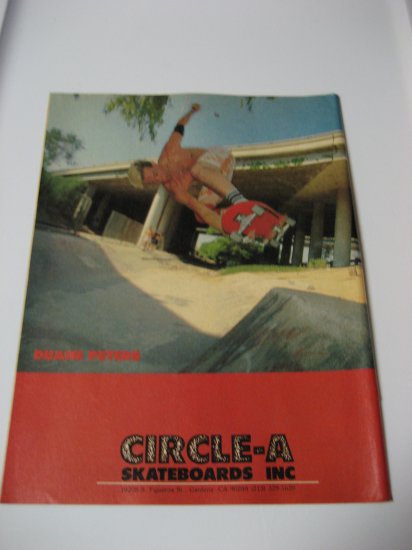 Original Circle - A SkateBoard Advertisement Rare Vintage Duane Peters