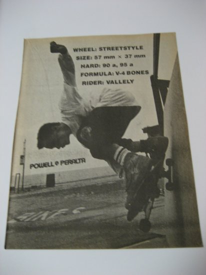 Original Powell Peralta SkateBoard Advertisement Rare Vintage Mike Valley