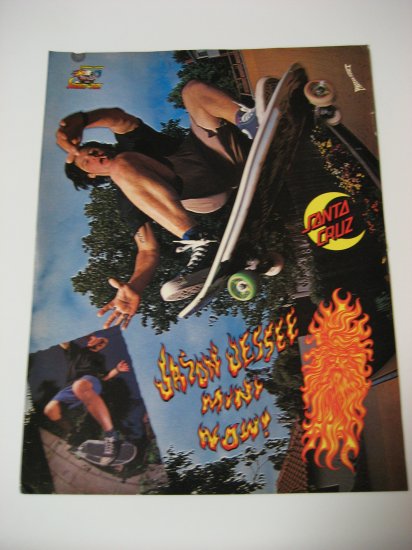 Original Santa Cruz SkateBoard Advertisement Rare Vintage Jason Jesse