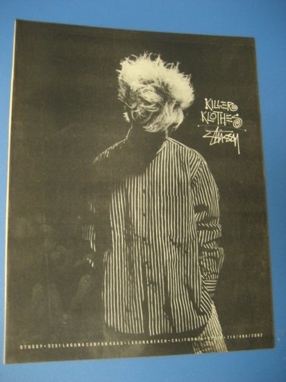 Original STUSSY CLOTHING SkateBoard Advertisement Rare Vintage