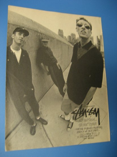Original STUSSY CLOTHING SkateBoard Advertisement Rare Vintage