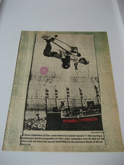 Original Powell Peralta Advertisement Rare Vintage Steve Caballero