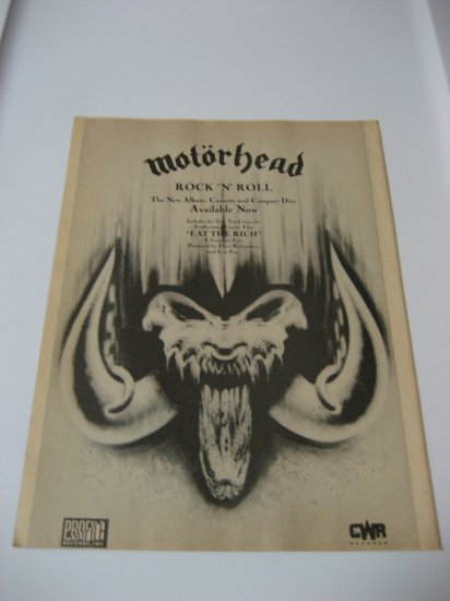 Original Motorhead Advertisement Rare Vintage Rock and Roll
